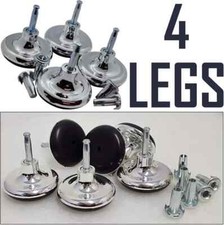 4 Feet Glides Castors Chrome +
