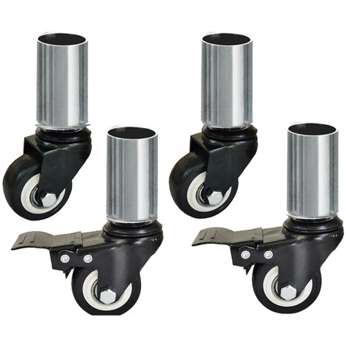 Castors with brakes - for, table